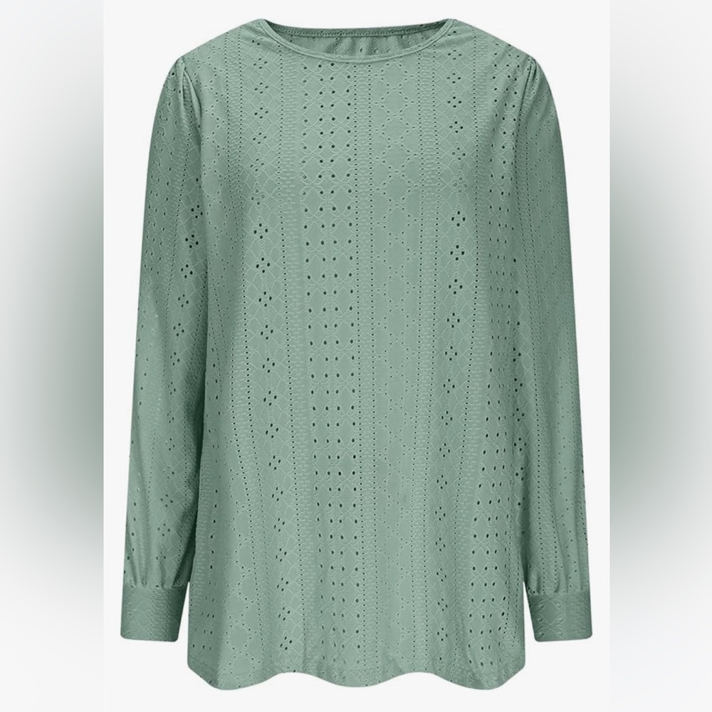 Elegant Green Women's Top - Picture 4 of 10